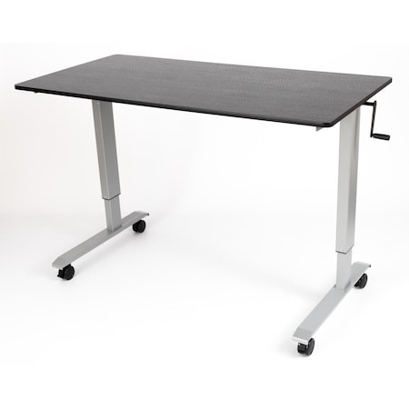 Fine-Line STANDCF60-AG-BO 60 in. High Speed Crank Adjustable Stand Up Desk, Black FI3034597